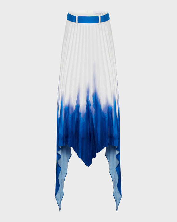 
SQUID INK PLEATED SKIRT - WHITE / BLUE - AZ Factory