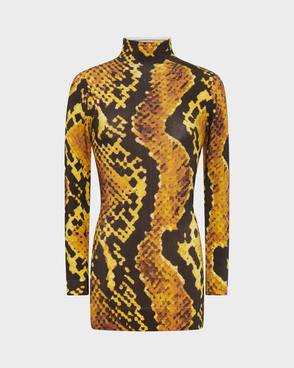 
BANANA SNAKE TURTLENECK TOP - YELLOW / BLACK - AZ Factory