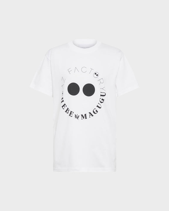 
AZ FACTORY WITH THEBE MAGUGU LOGO T-SHIRT - WHITE - AZ Factory