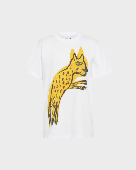 
POUNCING CHEETAH T-SHIRT - WHITE - AZ Factory