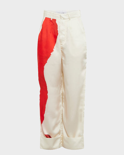 MEERKAT PYJAMA TROUSERS - RED/ECRU