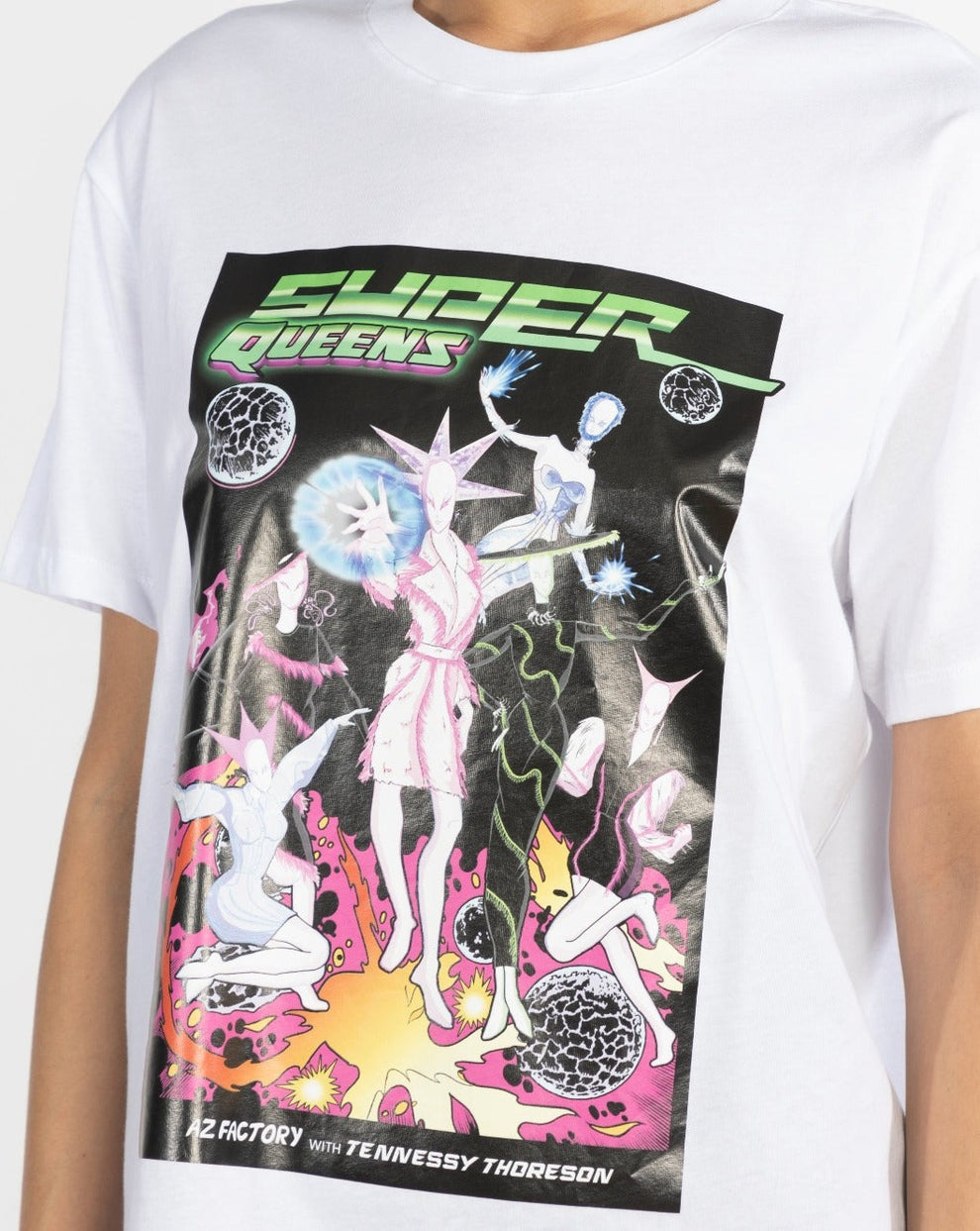 SUPER QUEENS T-SHIRT - WHITE - AZ Factory