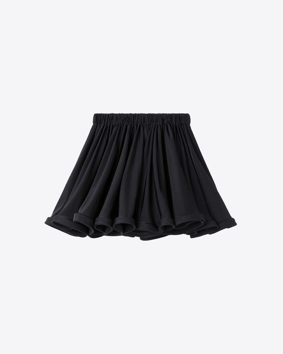 RUFFLED MINI SKIRT - BLACK - AZ Factory