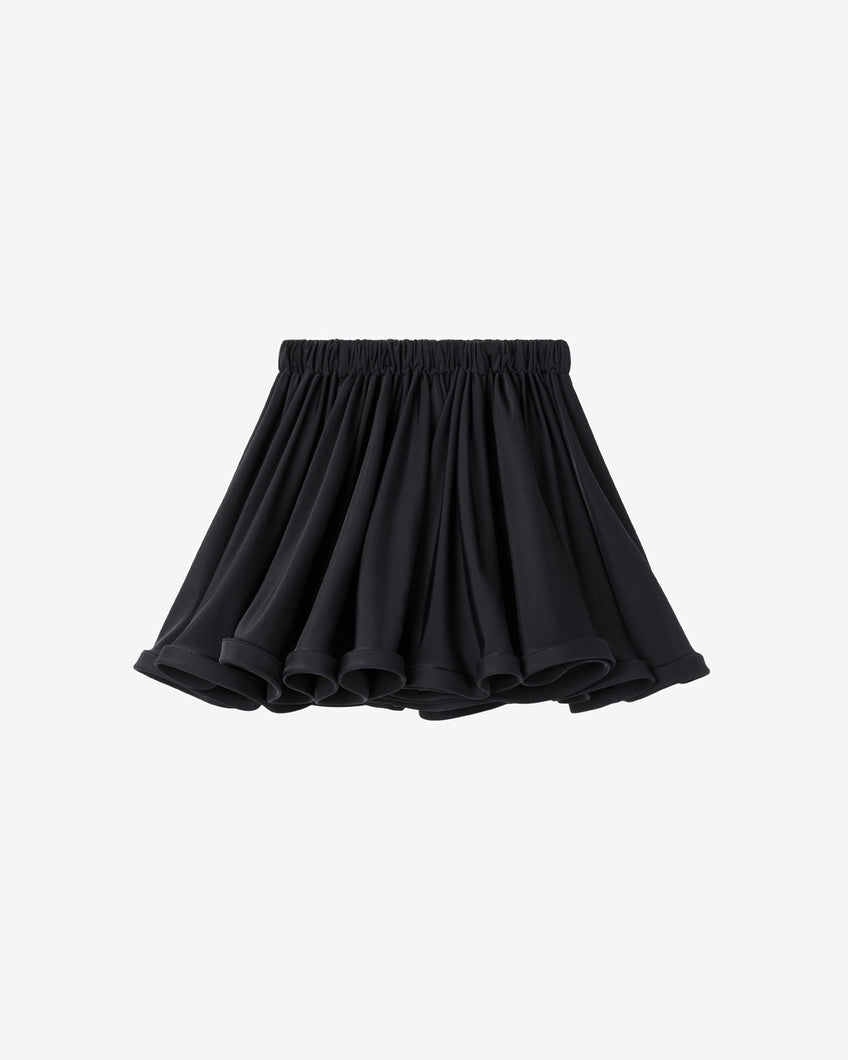RUFFLED MINI SKIRT - BLACK - AZ Factory