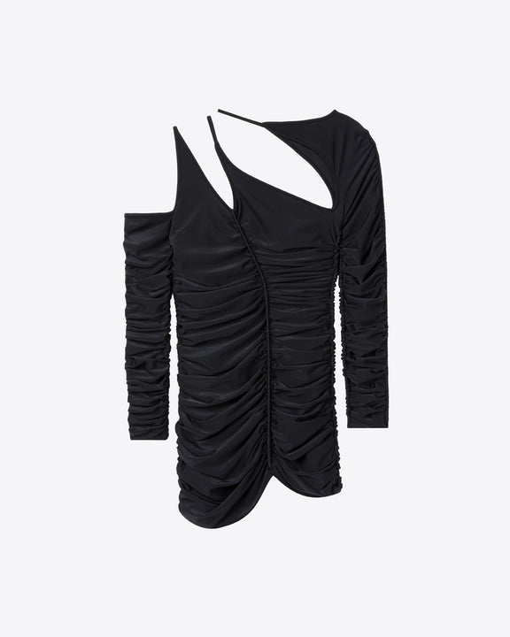 
ASYMMETRIC CUT-OUT TOP - BLACK - AZ Factory