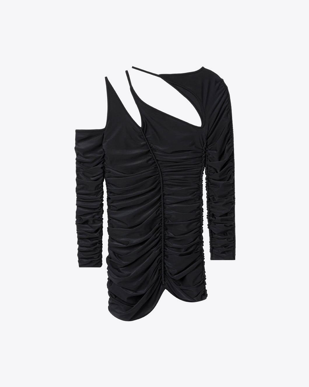 ASYMMETRIC CUT-OUT TOP - BLACK