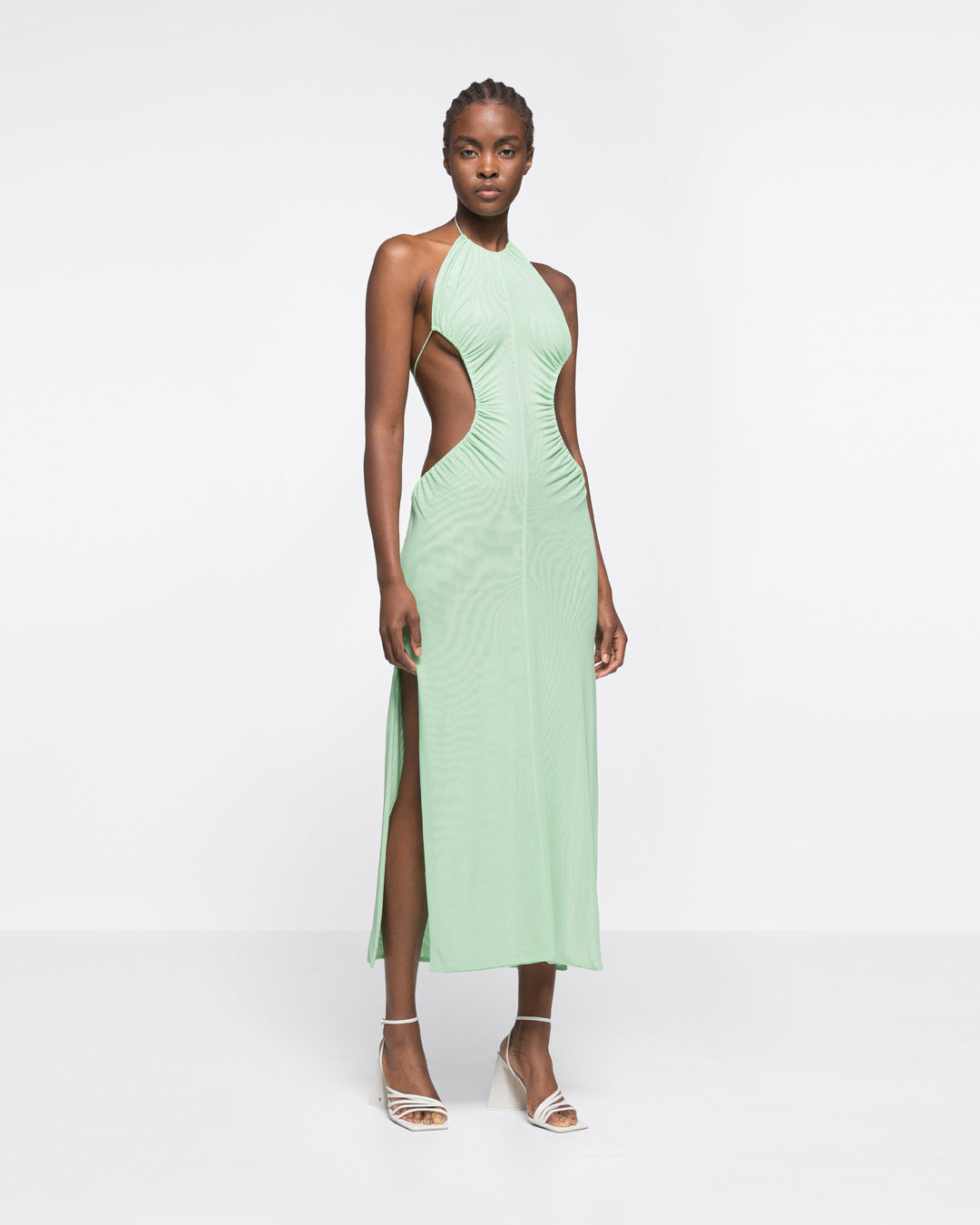 HALTER DRESS MINT AZ Factory High End Designer Fashion
