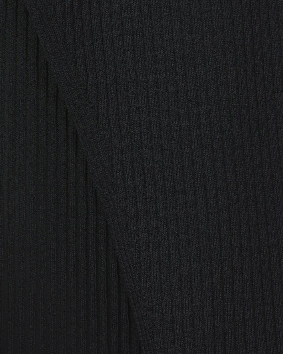 RIBBED KNIT SIDE-SLIT SKIRT - BLACK/DARK GREEN - AZ Factory