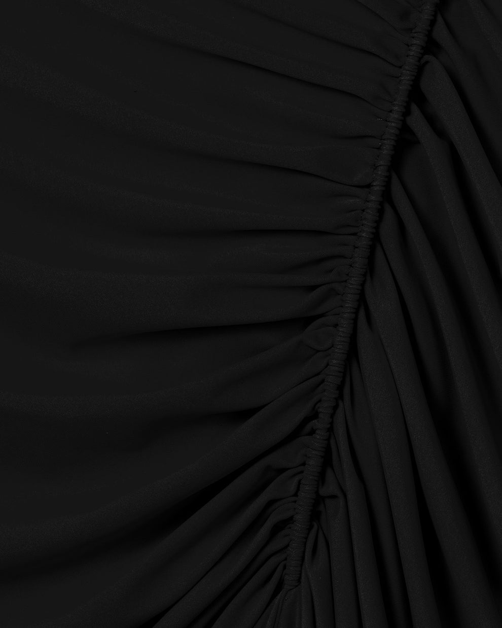 RUFFLE SIDE CUT-OUT DRESS - BLACK - AZ Factory