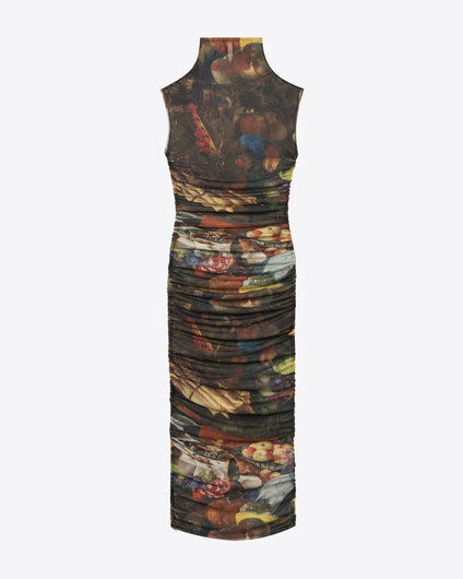 BON APPETIT SLEEVELESS DRESS - MULTICOLOR