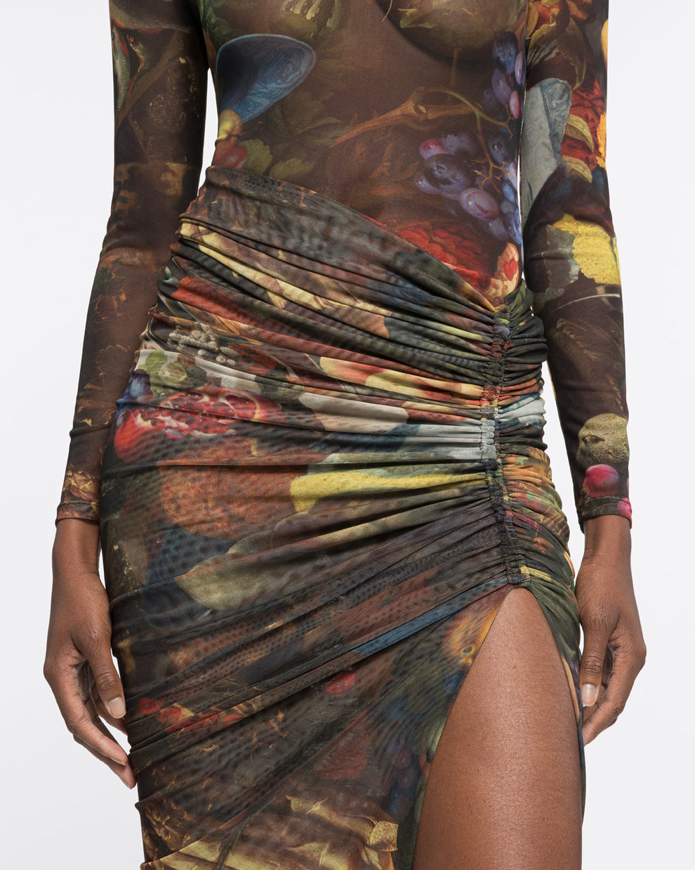 BON APPETIT HIGH SLIT SKIRT - MULTICOLOR - AZ Factory