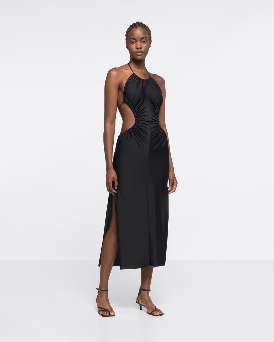 HALTER DRESS - BLACK