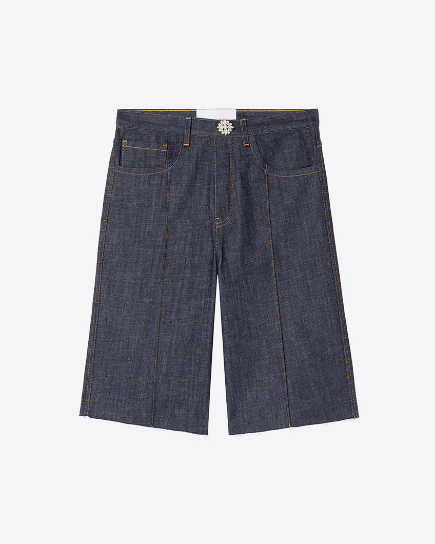 FORMAL DENIM SHORT - DENIM - AZ Factory