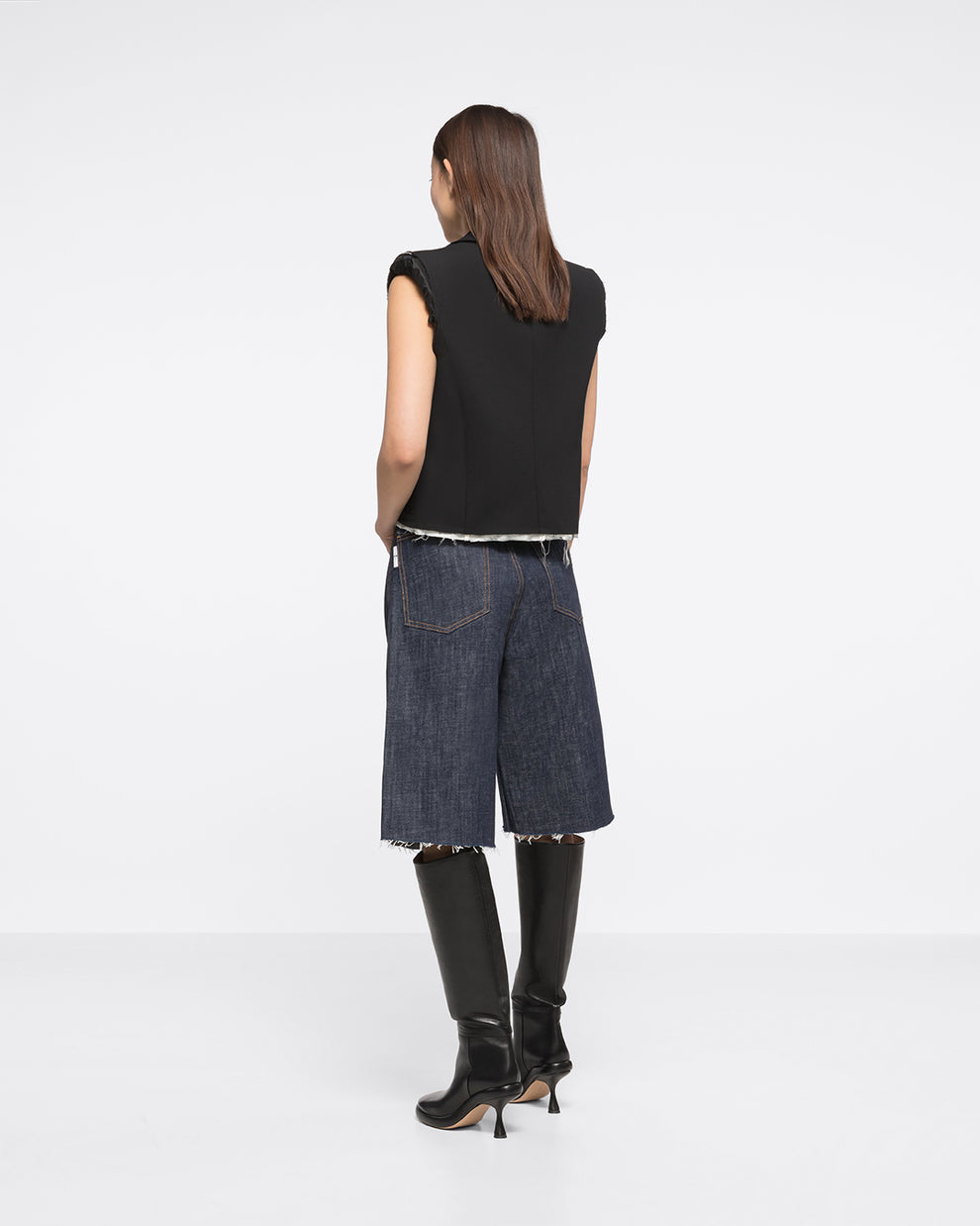 FORMAL DENIM SHORT - DENIM - AZ Factory