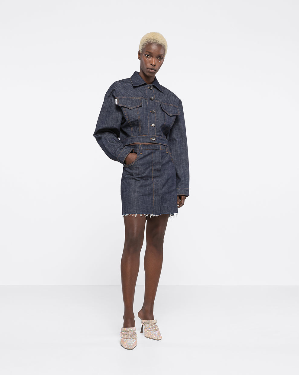 BOULE DENIM SKIRT - DENIM - AZ Factory