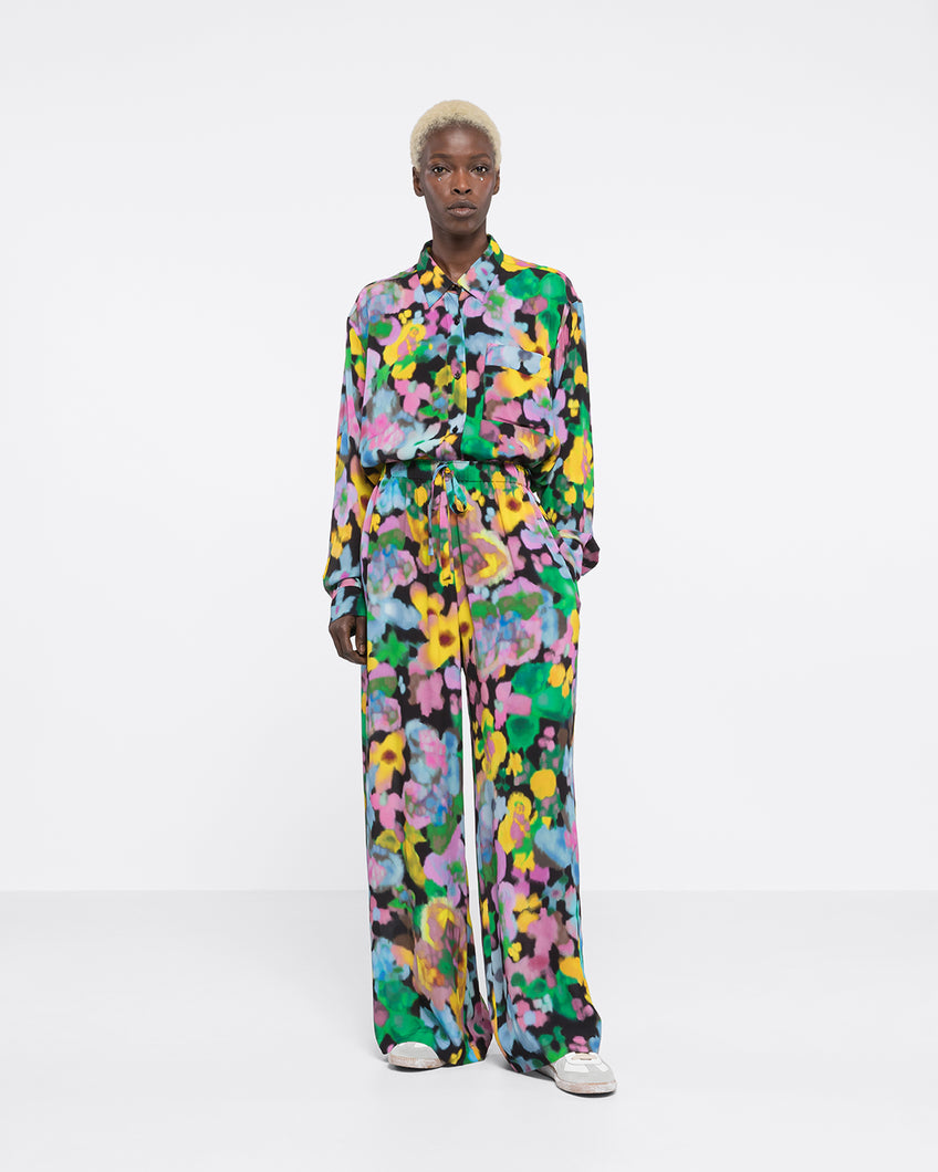 LOUNGE SHIRT - FLOWERS PRINT - AZ Factory