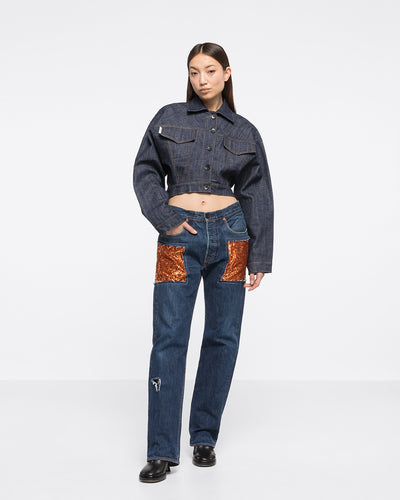 

VALERIE SEQUINED DENIM PANT - COPPER - AZ Factory
