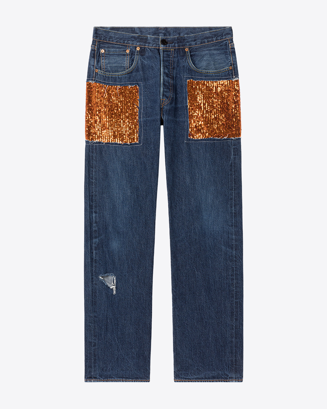 VALERIE SEQUINED DENIM PANT - COPPER - AZ Factory