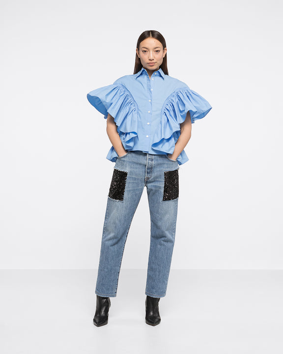 
WATERFALL SHIRT - SKY BLUE - AZ Factory