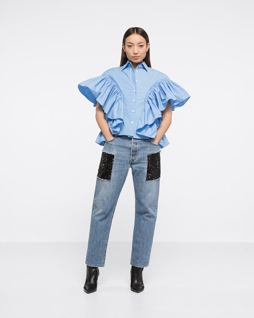 WATERFALL SHIRT - SKY BLUE - AZ Factory