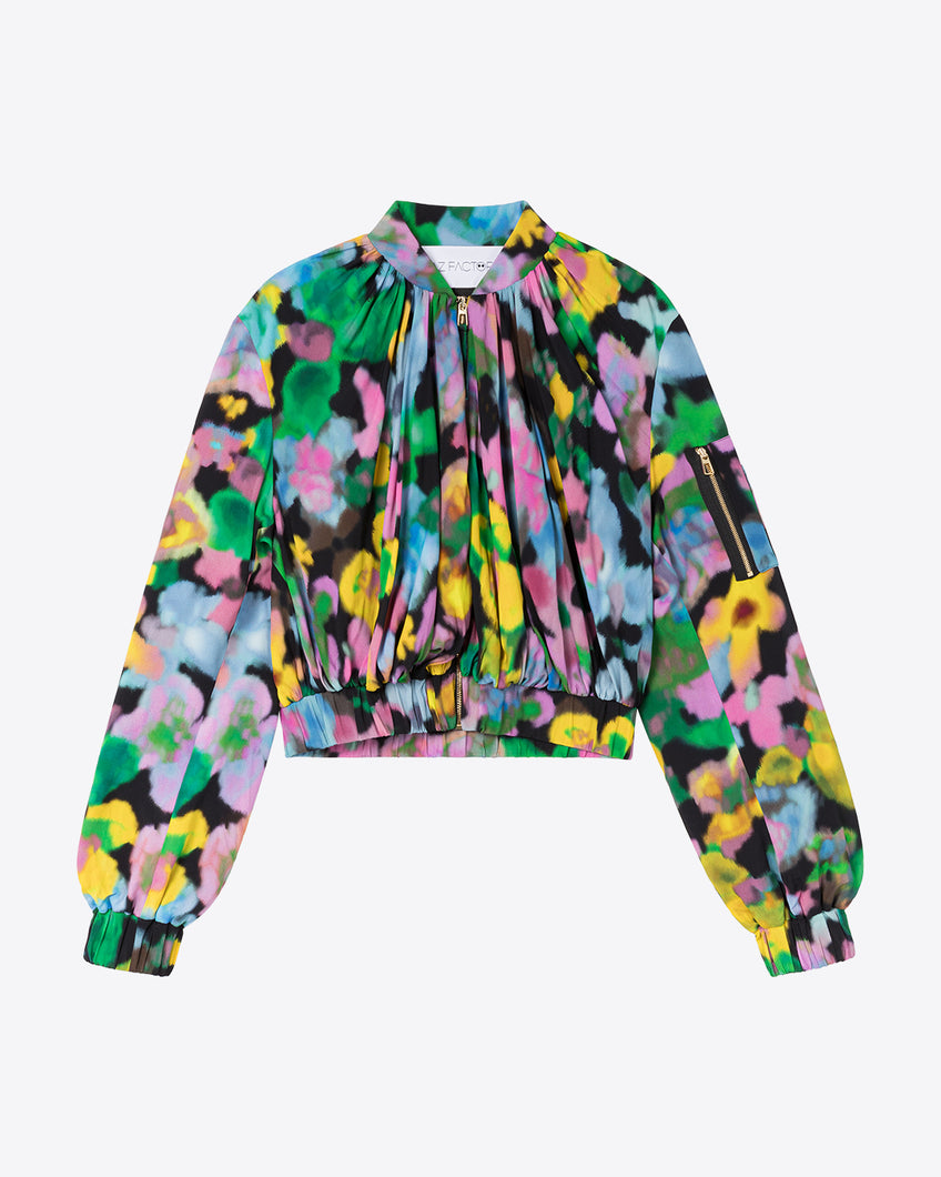 MINI FLORAL BOMBER - FLOWERS PRINT - AZ Factory