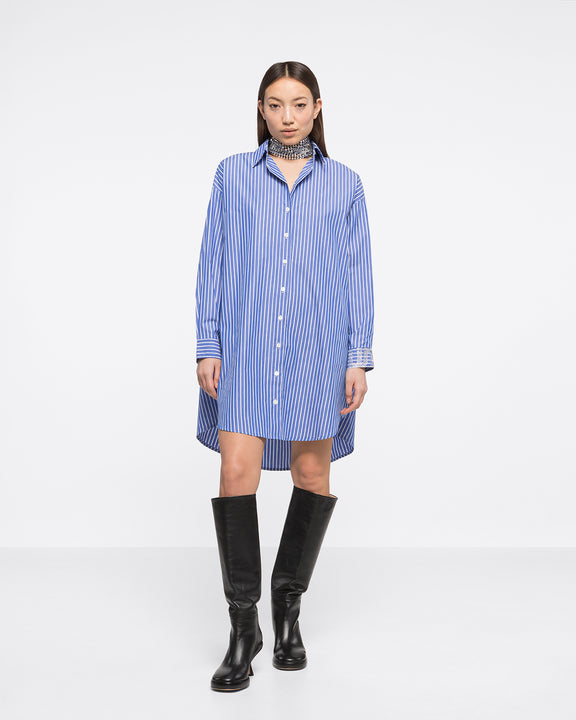 PARACHUTE SHIRT - WHITE / BLUE - AZ Factory