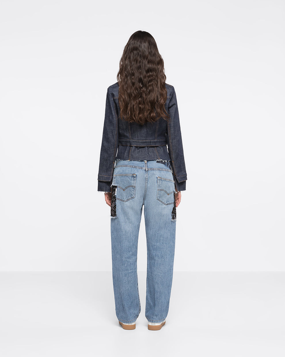 VALERIE SEQUINED DENIM PANT - BLACK - AZ Factory