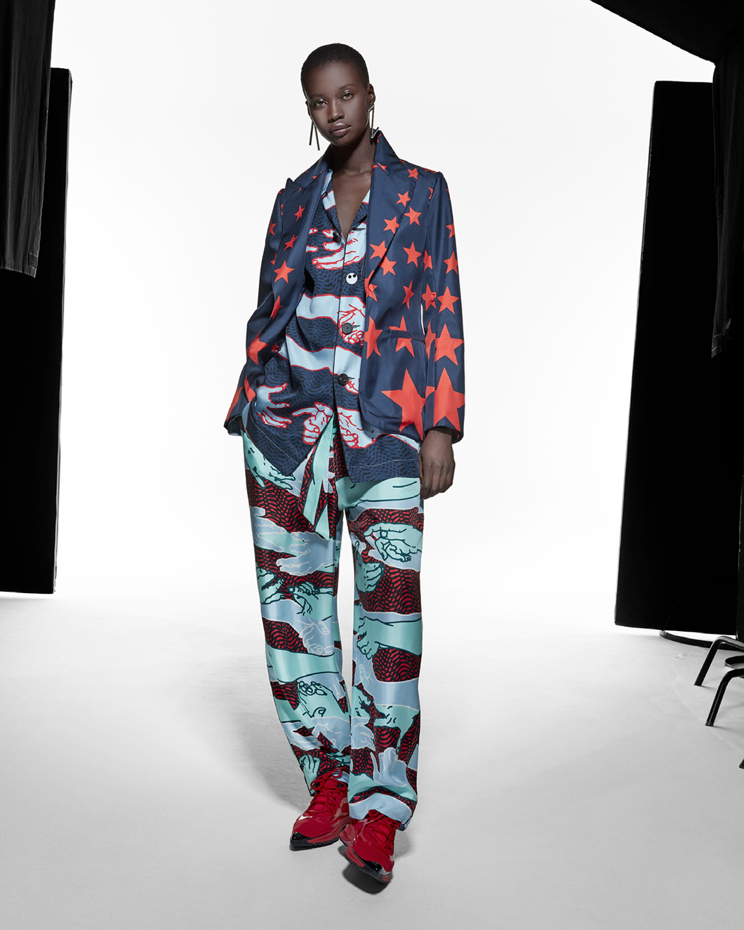 DUCHESSE TAILORED JACKET YOU ARE  A STAR - NAVY / RED