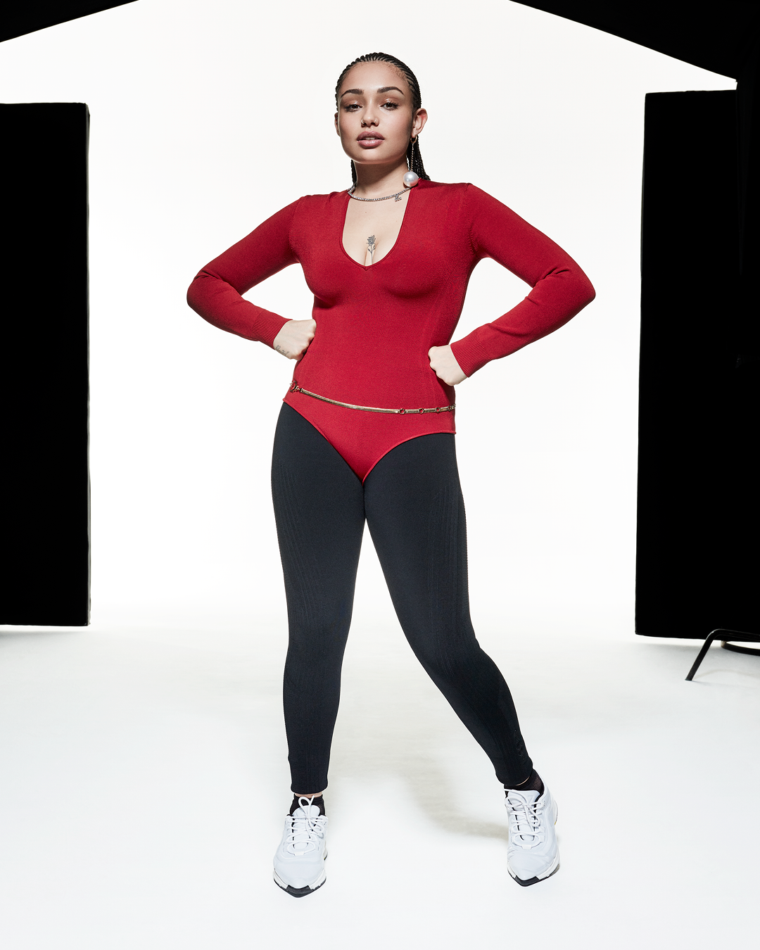 LONG SLEEVE BODYSUIT - RED - AZ Factory