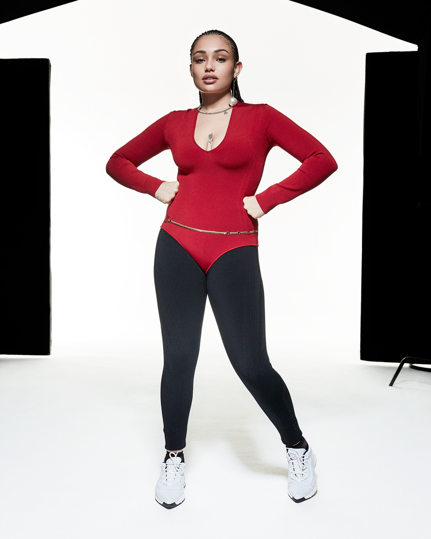 LONG SLEEVE BODYSUIT - RED - AZ Factory