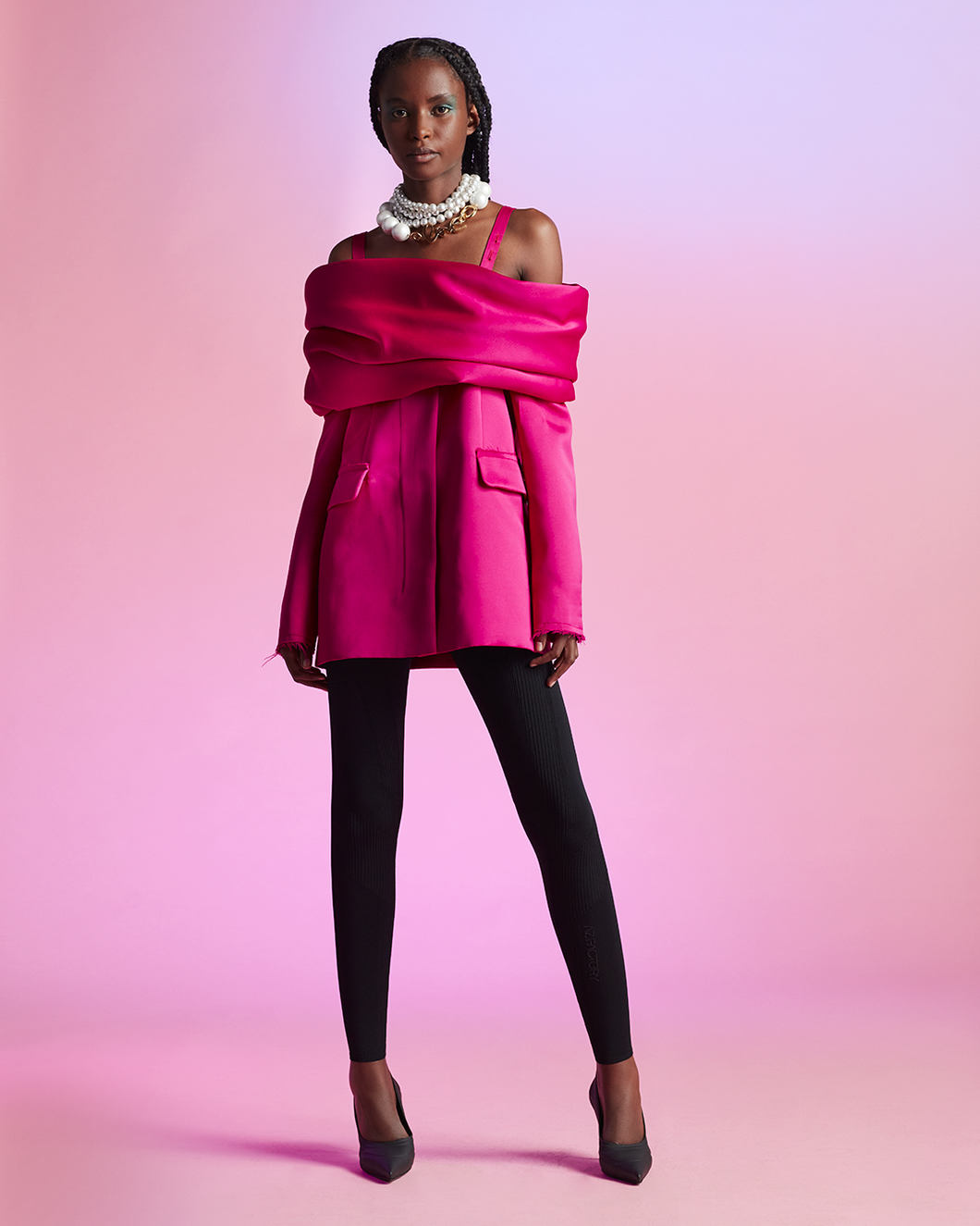 DUCHESSE WRAP JACKET - FUCHSIA