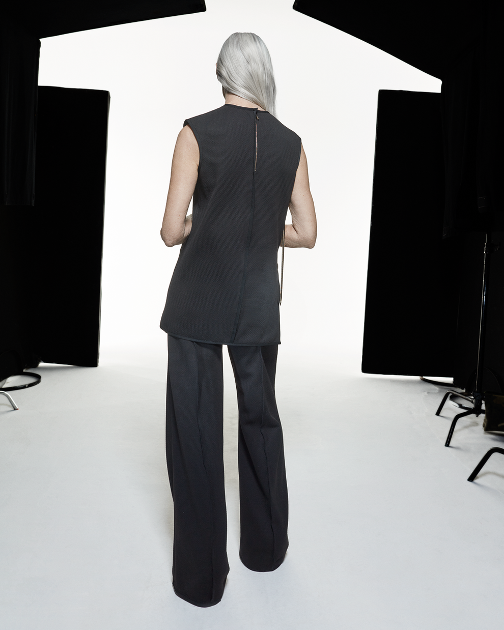 MICROPIQUE TUNIC TOP - BLACK - AZ Factory