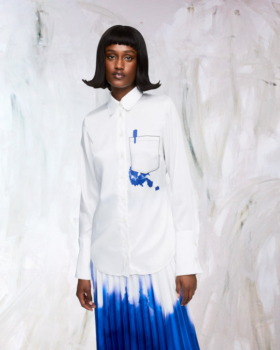 
TRIBUTE INK STAIN BLOUSE - WHITE - AZ Factory