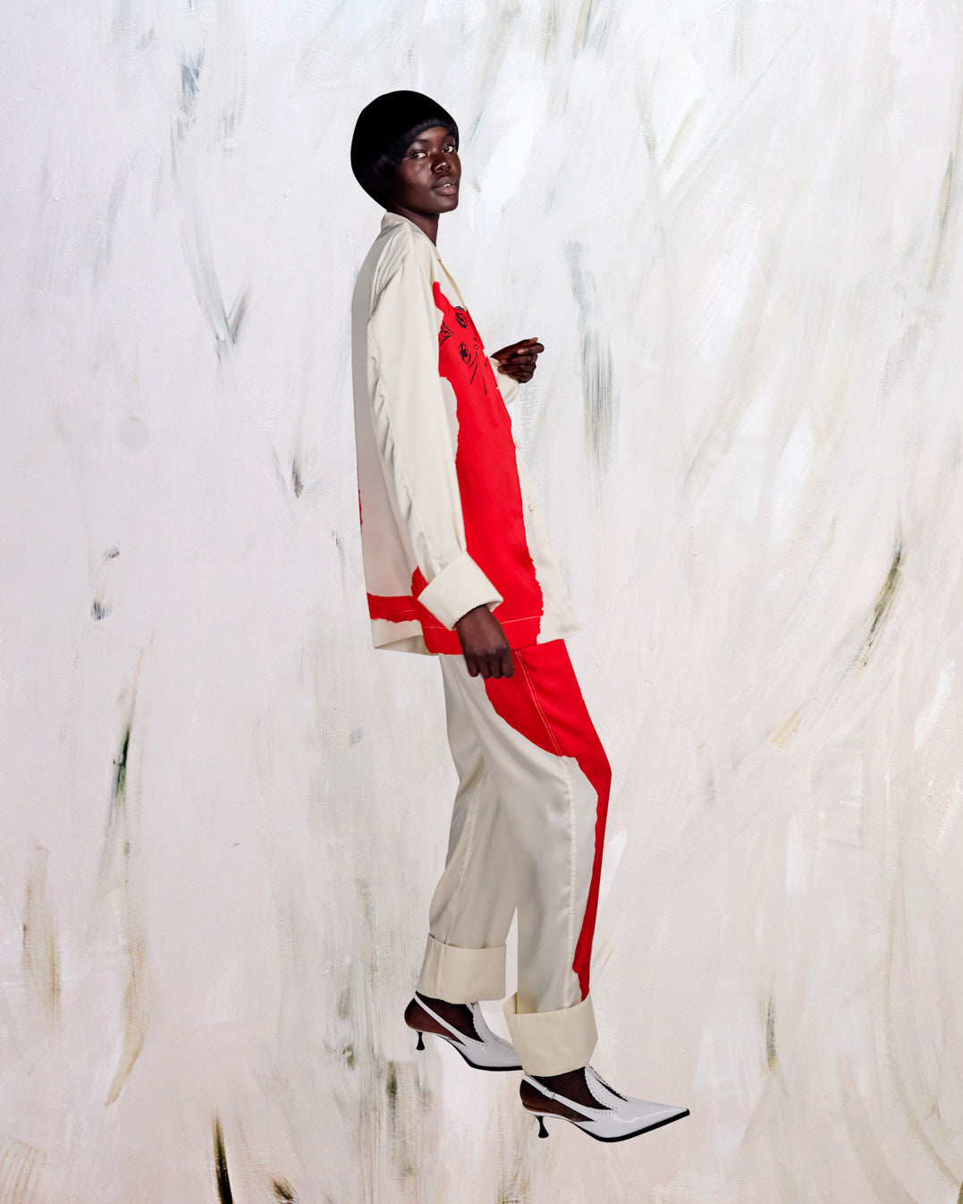 MEERKAT PYJAMA TROUSERS RED ECRU AZ Factory High End