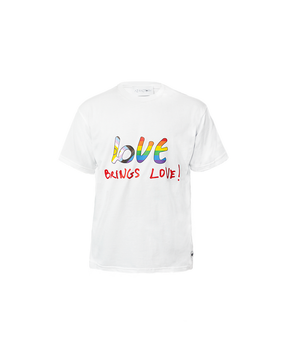 LOVE BRINGS LOVE PRIDE T-SHIRT - MULTICOLOR / WHITE - AZ Factory