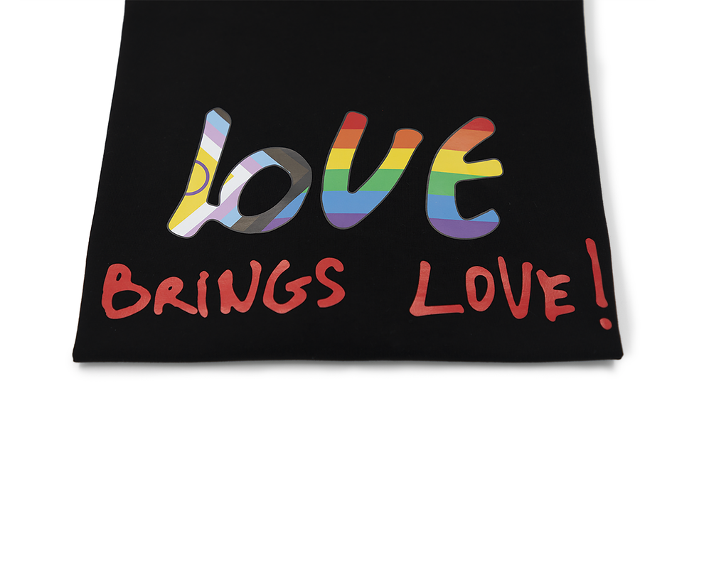 LOVE BRINGS LOVE PRIDE T-SHIRT - MULTICOLOR / BLACK - AZ Factory