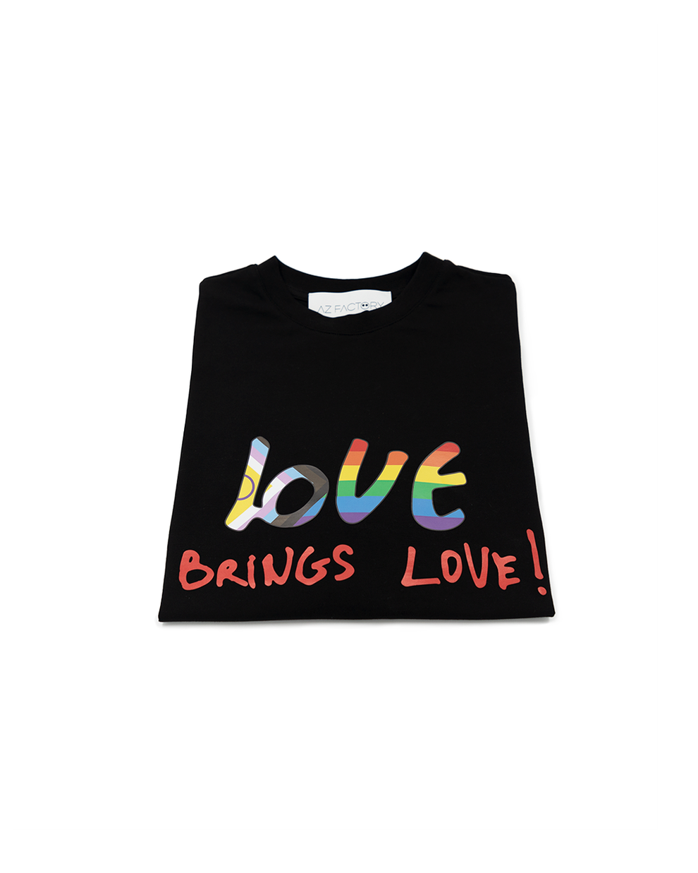 LOVE BRINGS LOVE PRIDE T-SHIRT - MULTICOLOR / BLACK - AZ Factory