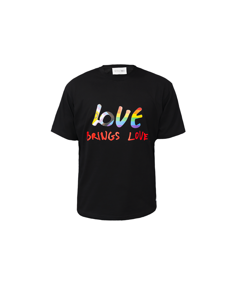 LOVE BRINGS LOVE PRIDE T-SHIRT - MULTICOLOR / BLACK - AZ Factory