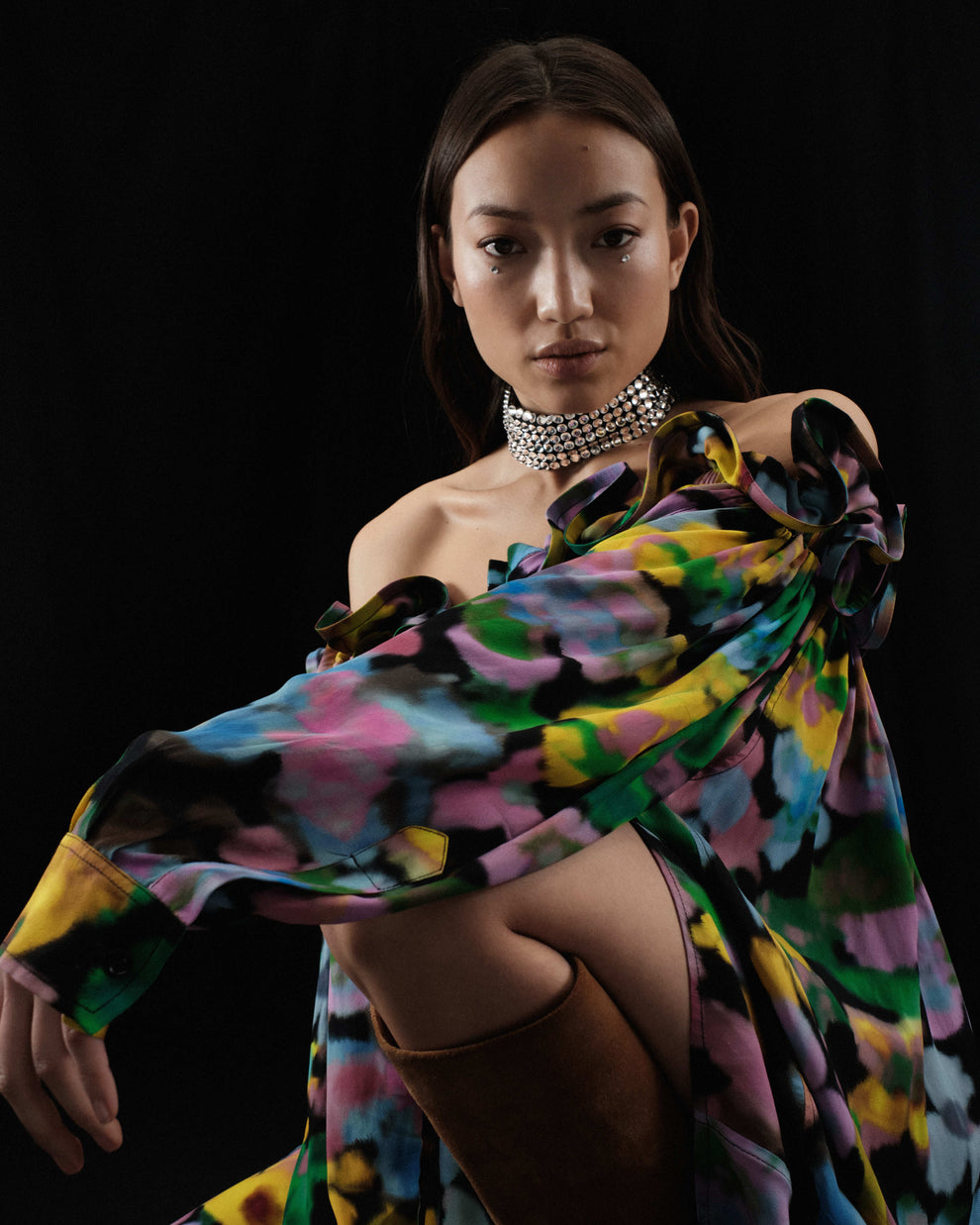 THEODORA DRESS - FLOWERS PRINT - AZ Factory