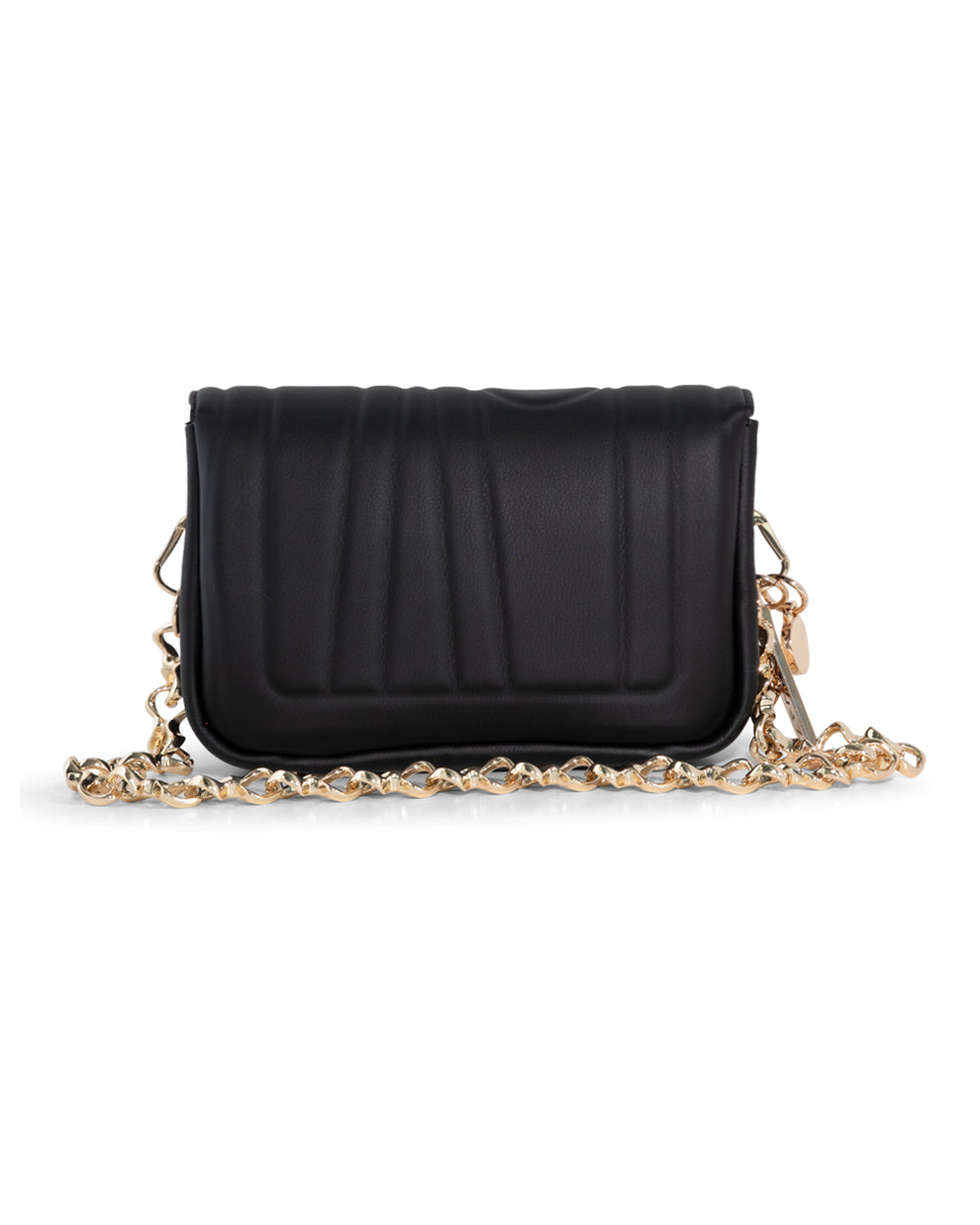 SMALL VEGAN LEATHER HUGGING BAG WITH LOVE - BLACK - AZ Factory