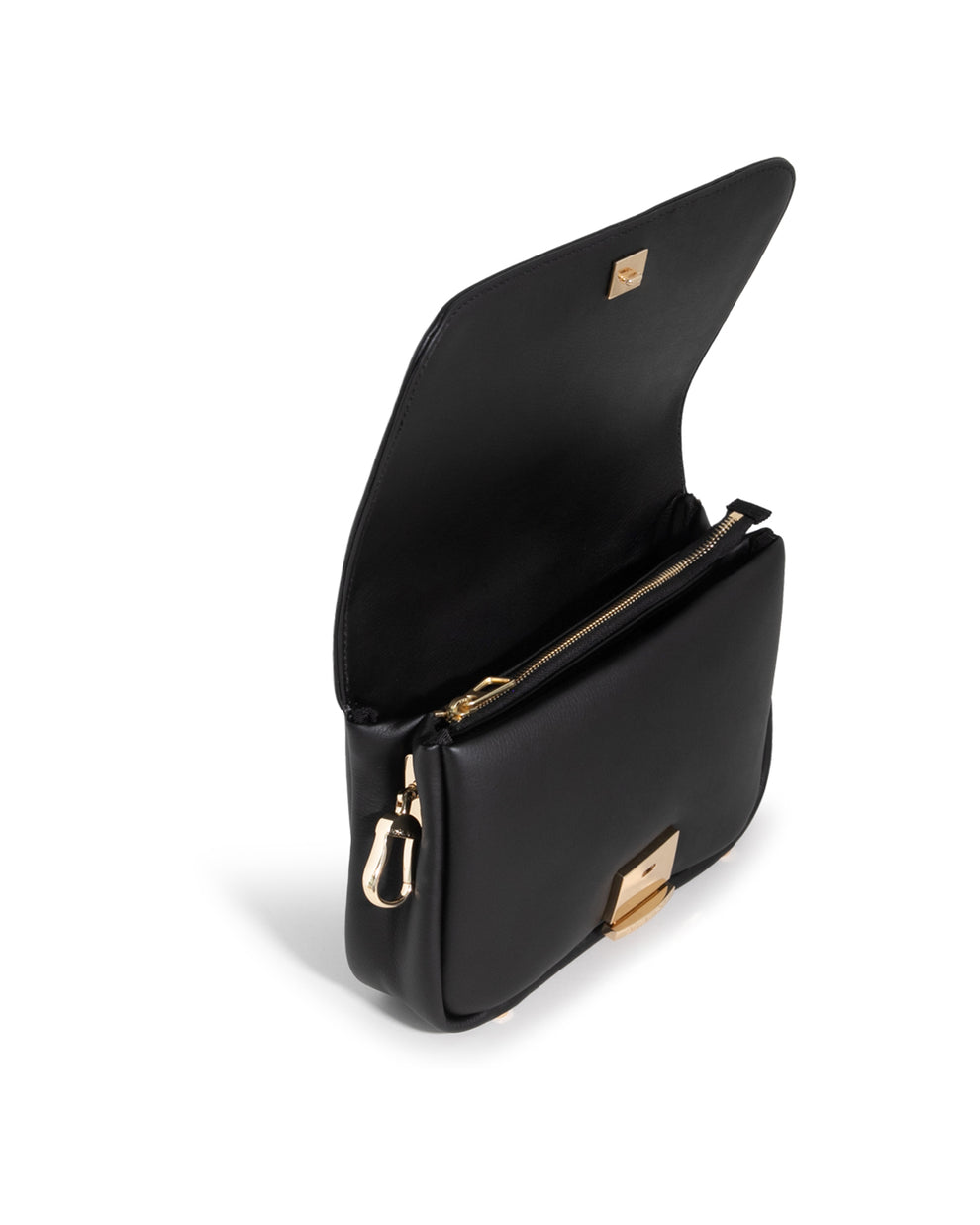 SMALL VEGAN LEATHER HUGGING BAG WITH LOVE - BLACK - AZ Factory