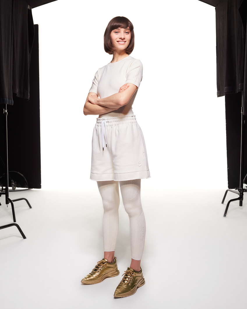 ORGANIC COTTON LEISURE SHORTS - WHITE - AZ Factory
