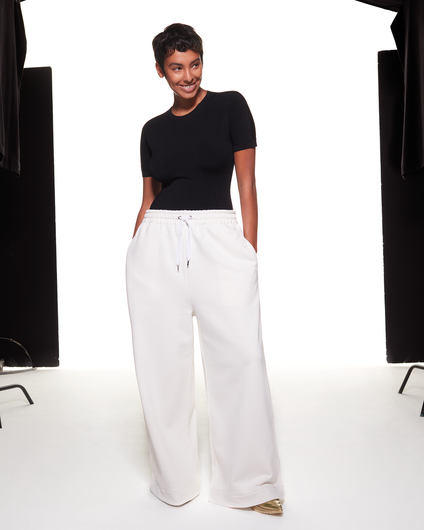 ORGANIC COTTON SWEATPANTS - WHITE