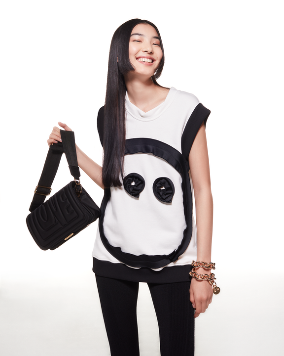 AZ LOGO ORGANIC COTTON SEACELL BLEND SLEEVELESS TOP - WHITE - AZ Factory