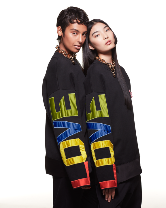 LOVE ORGANIC COTTON SEACELL BLEND SWEATSHIRT - BLACK - AZ Factory