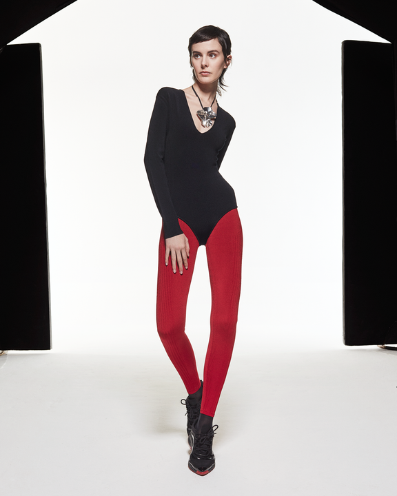 LONG SLEEVE BODYSUIT - BLACK - AZ Factory