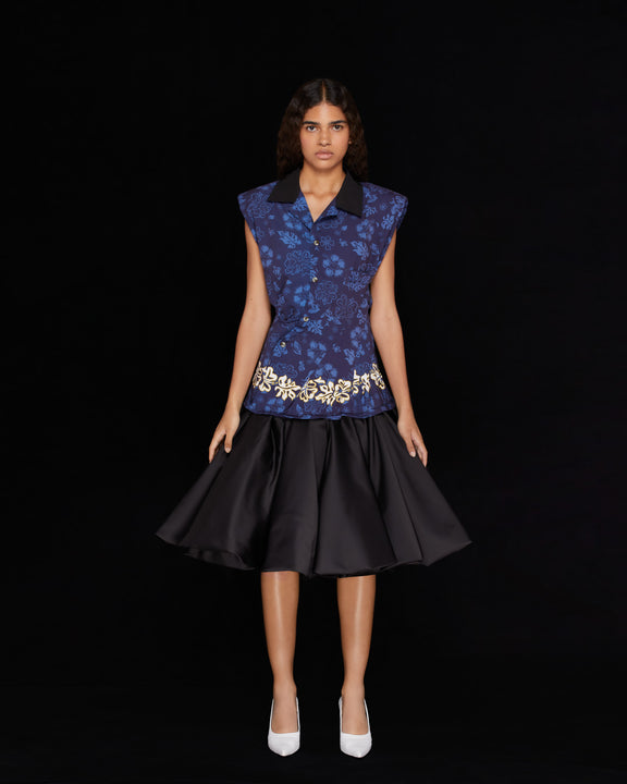 STYLE 6 DRESS - BLACK / BLUE - AZ Factory